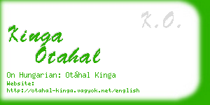 kinga otahal business card